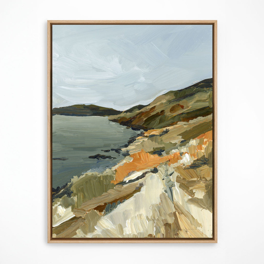 Andros natural frame painting of coastal landscape
