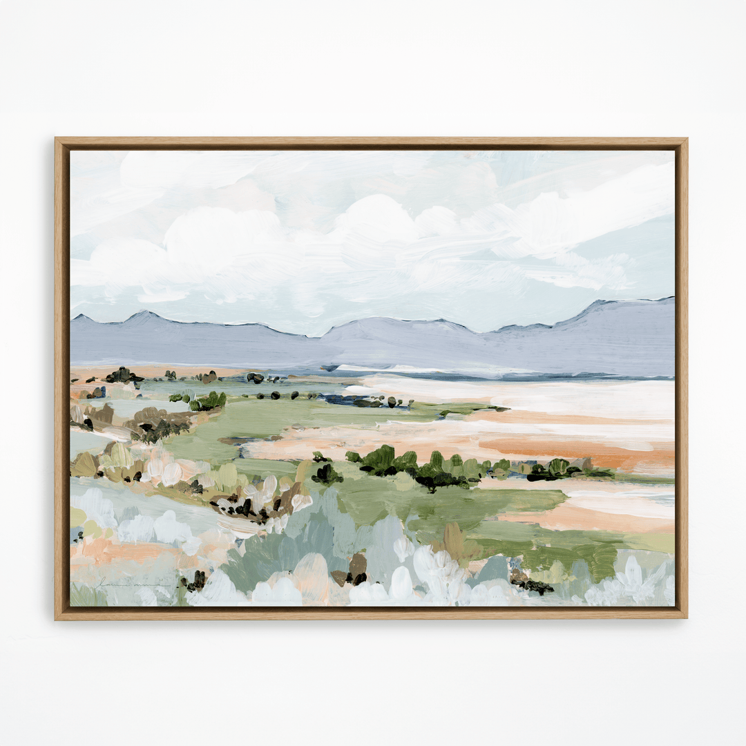 Antelope Island natural frame landscape painting