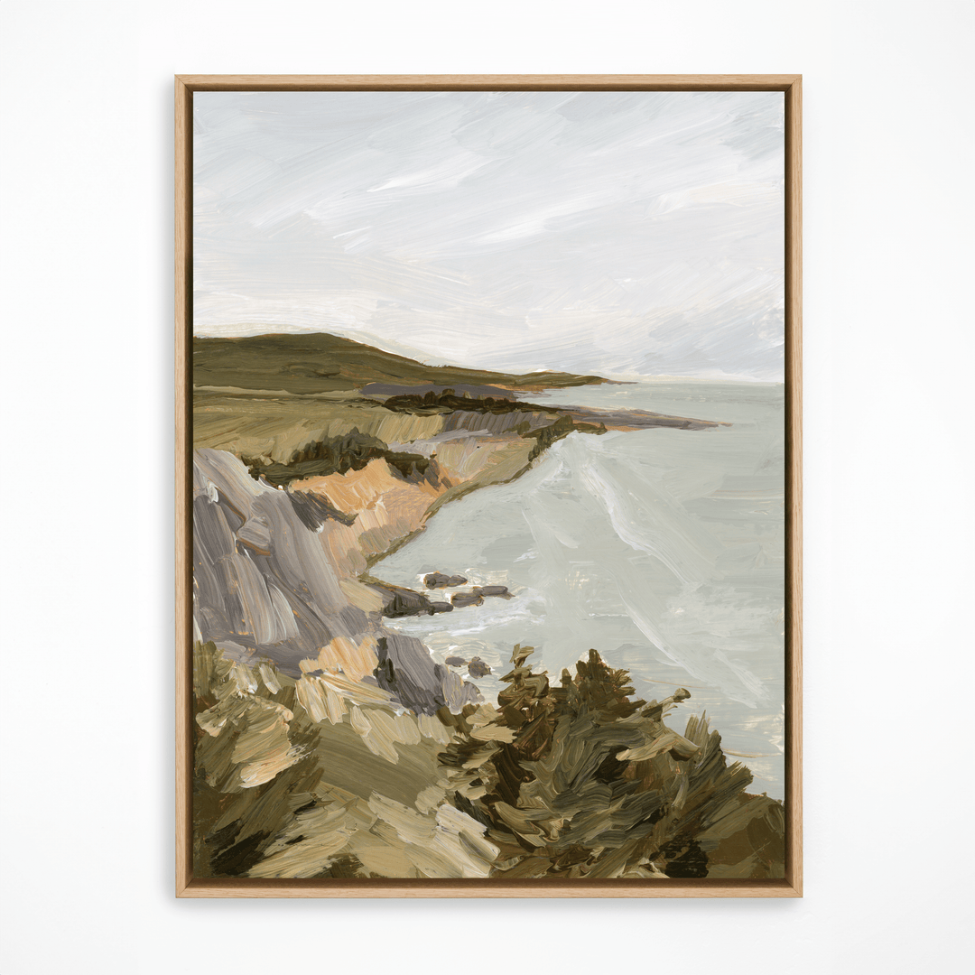 Big Sur framed coastal landscape painting