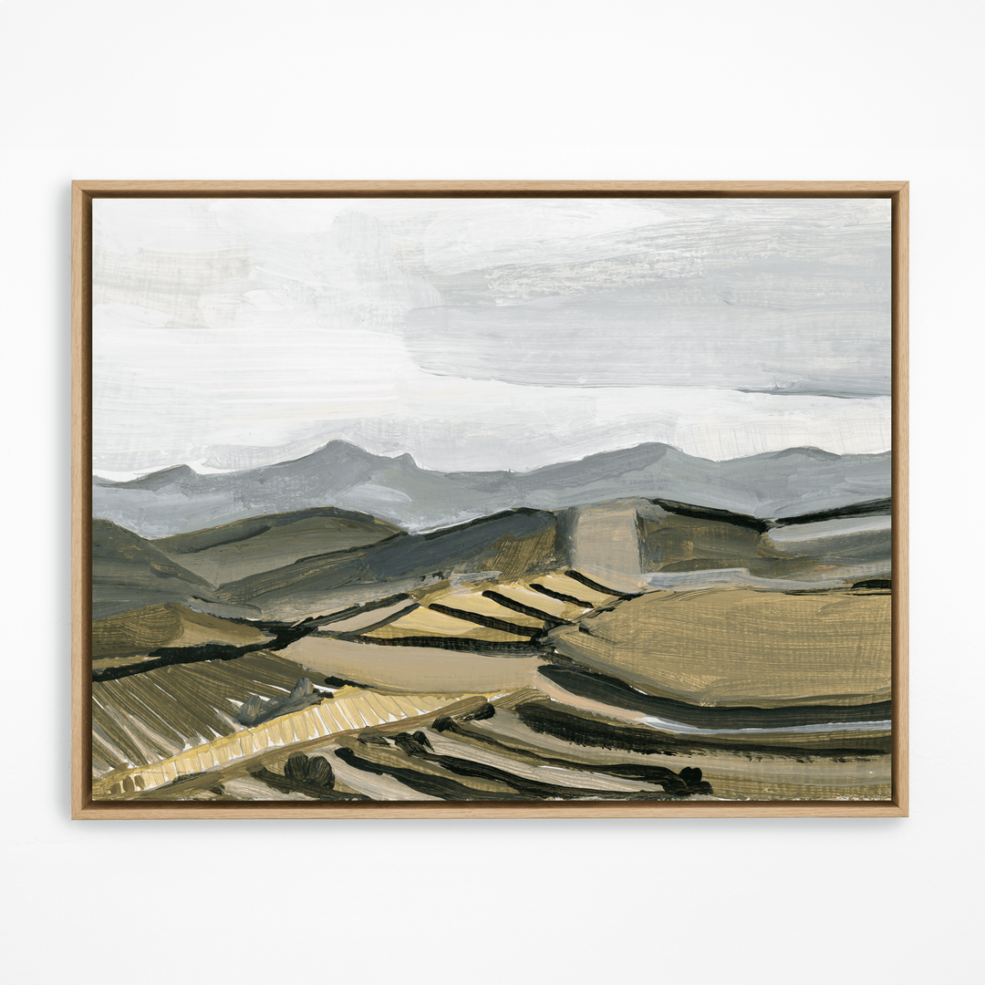 Blue Mountains landscape painting in natural frame