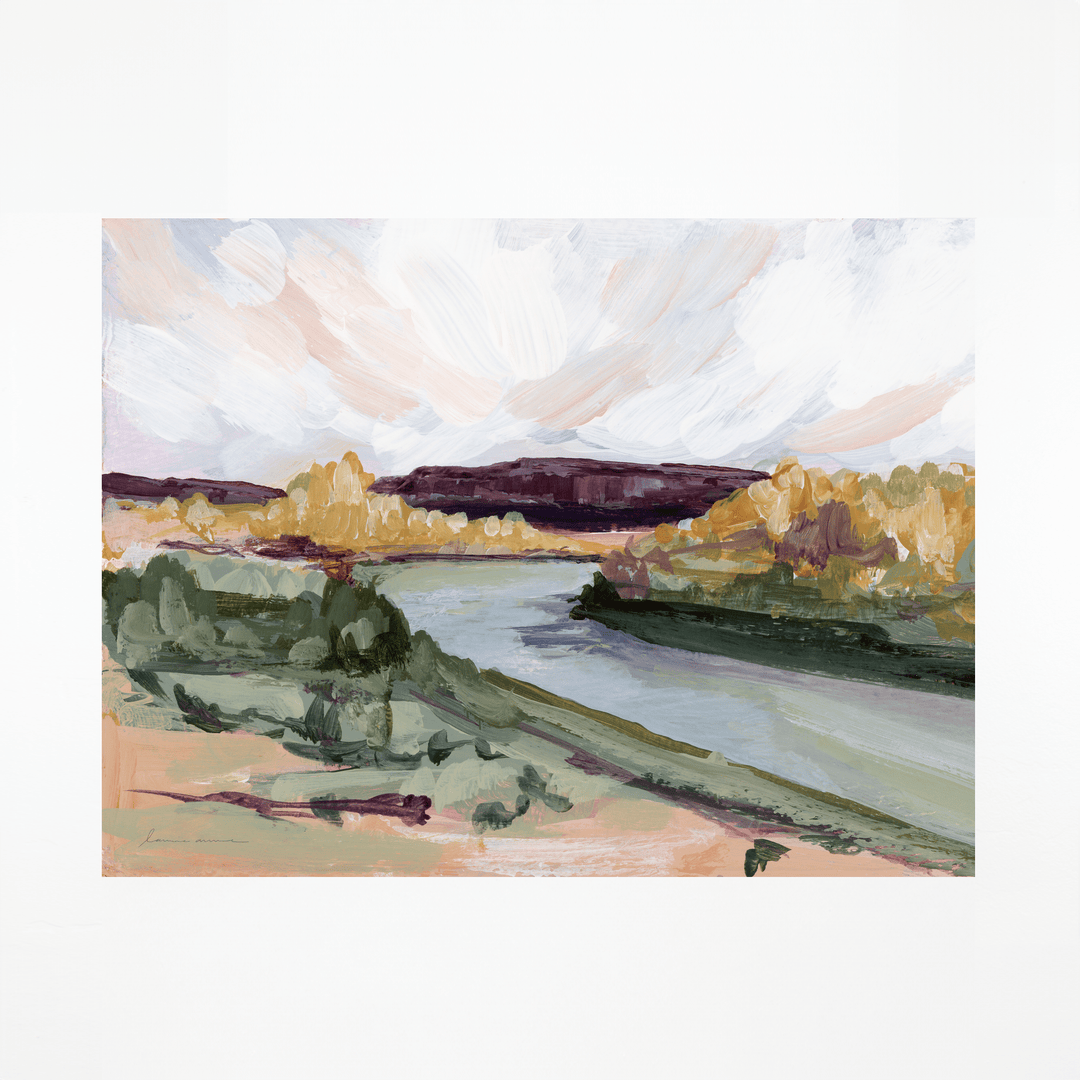 Bluff River landscape painting print