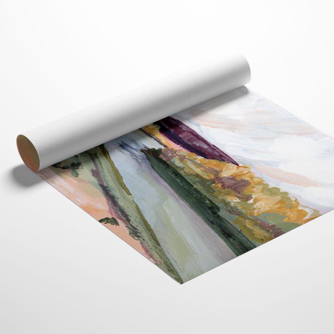 Bluff River rolled canvas print abstract art