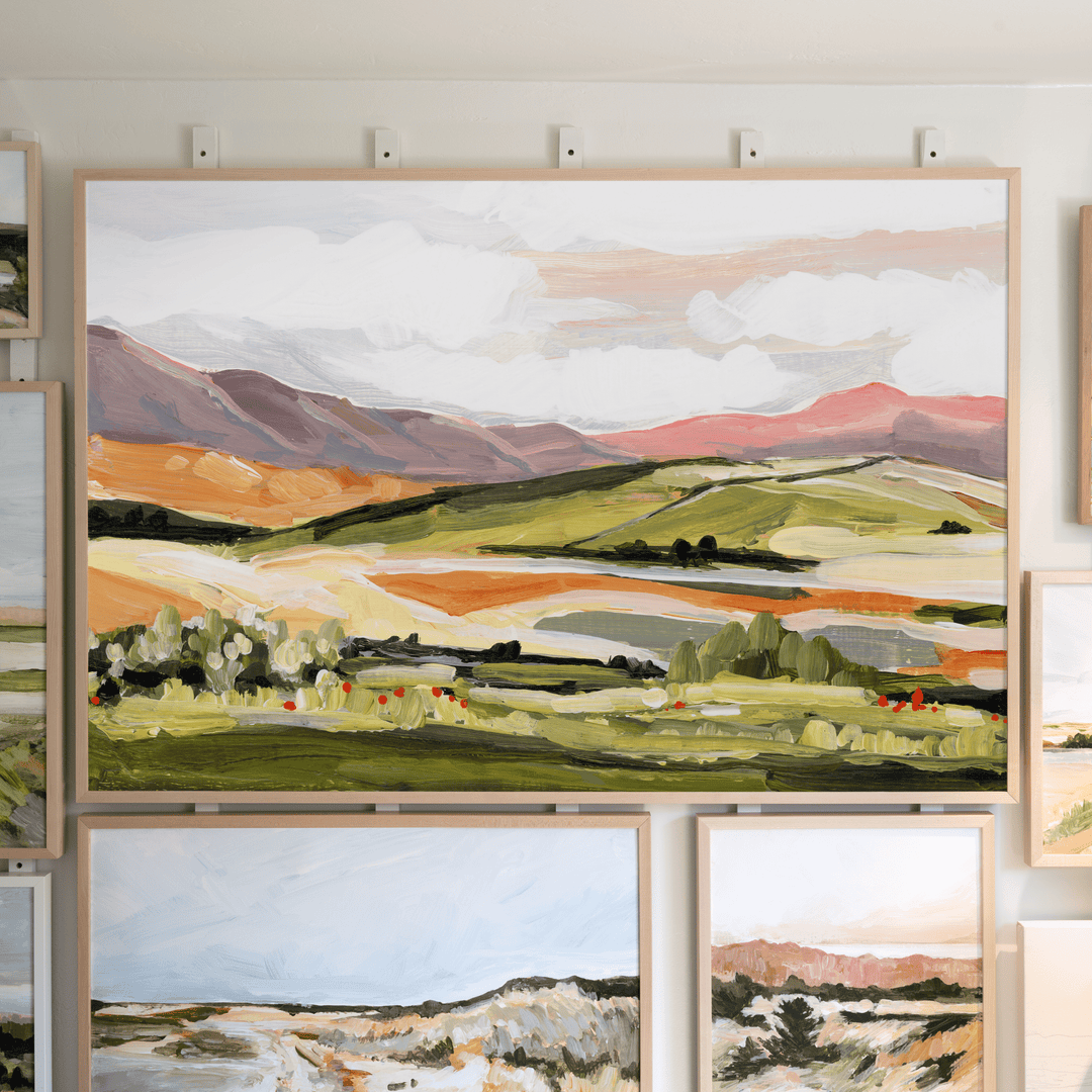 California hills landscape painting