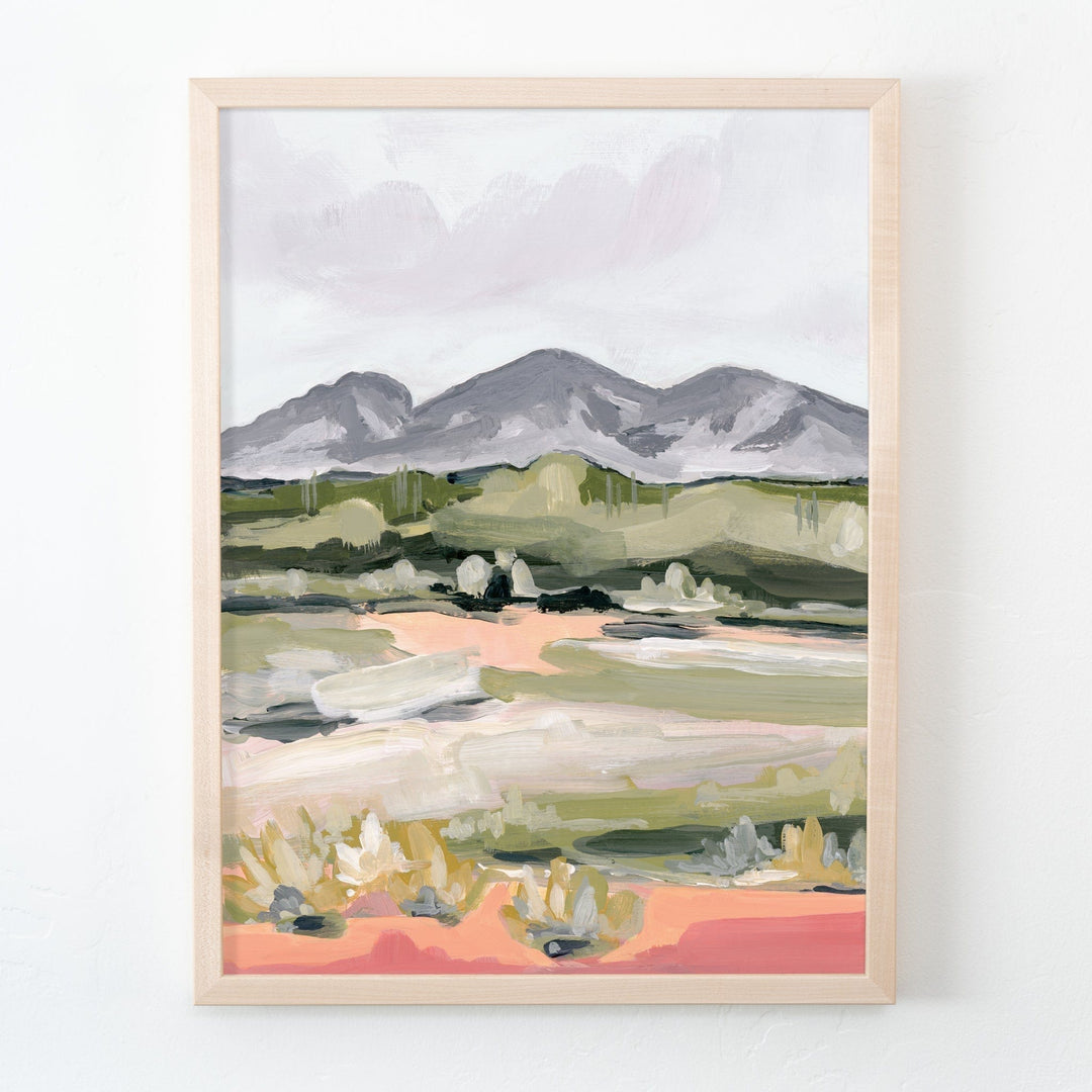 Camelback Mountain painting in frame