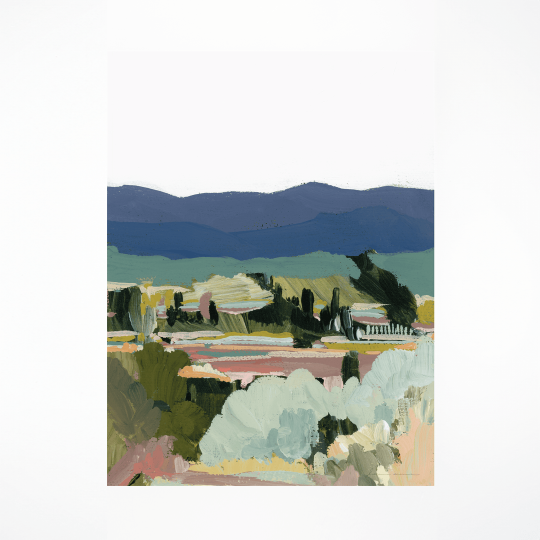 Catalonia Hills print - abstract landscape painting