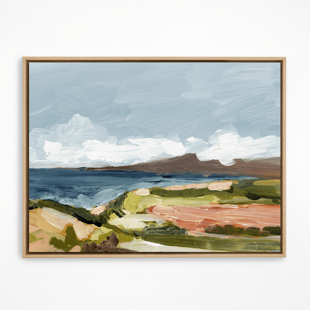 Colors of Maui painting in natural frame