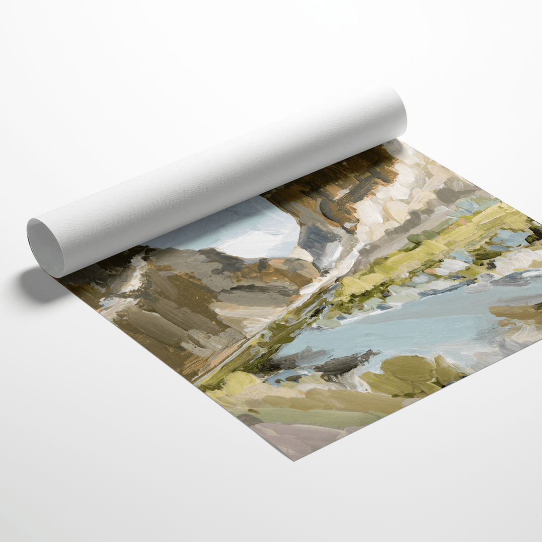 Day river landscape art on rolled canvas