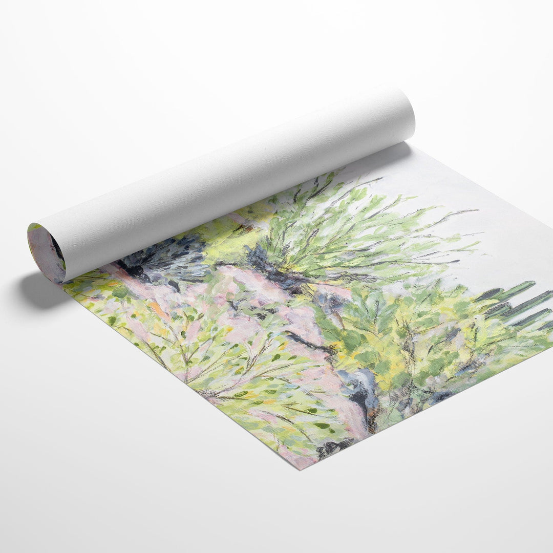 Desert plants rolled canvas art print.