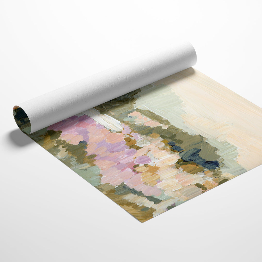 End-of-Summer abstract art print rolled up, a45cf1de-fd76-44b3