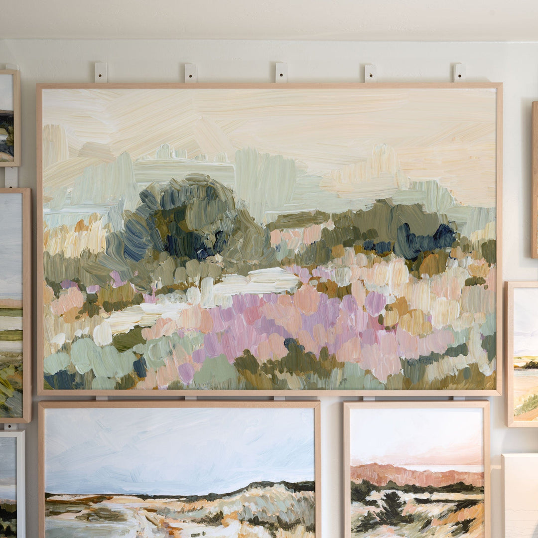 End-of-Summer landscape painting in neutral tones.