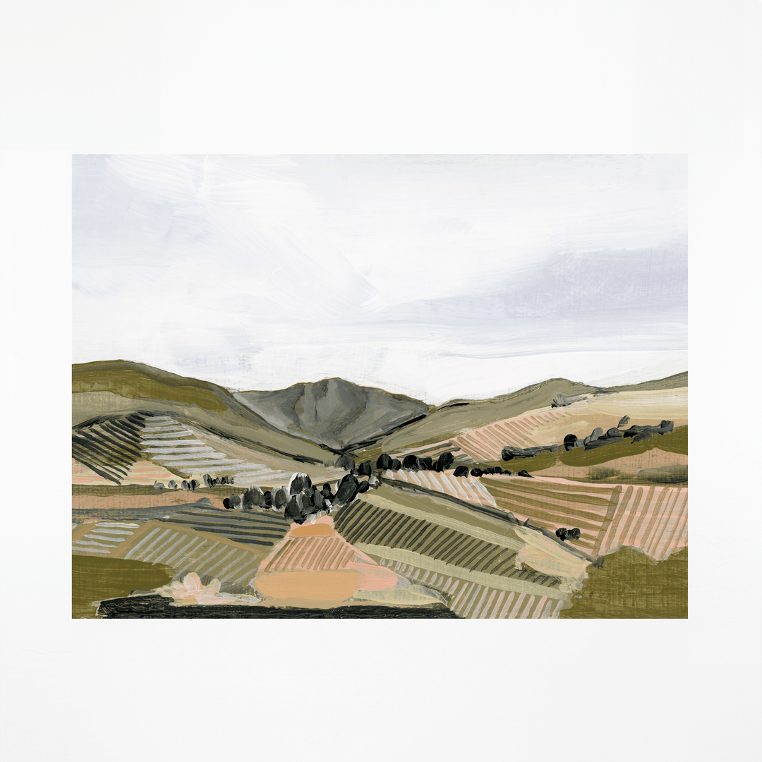 Fields print - landscape painting