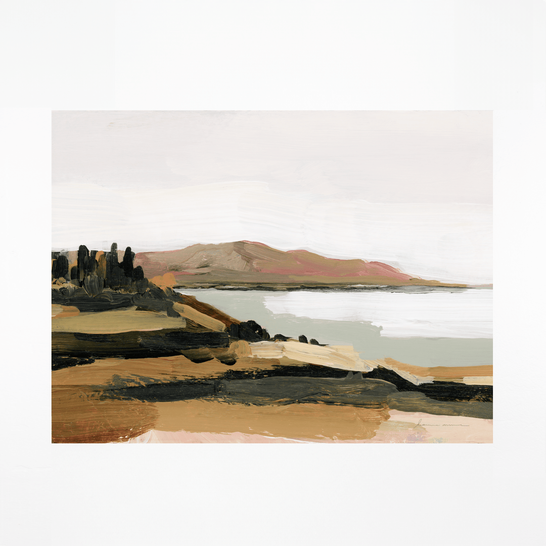 Forest Lake print - abstract landscape painting.