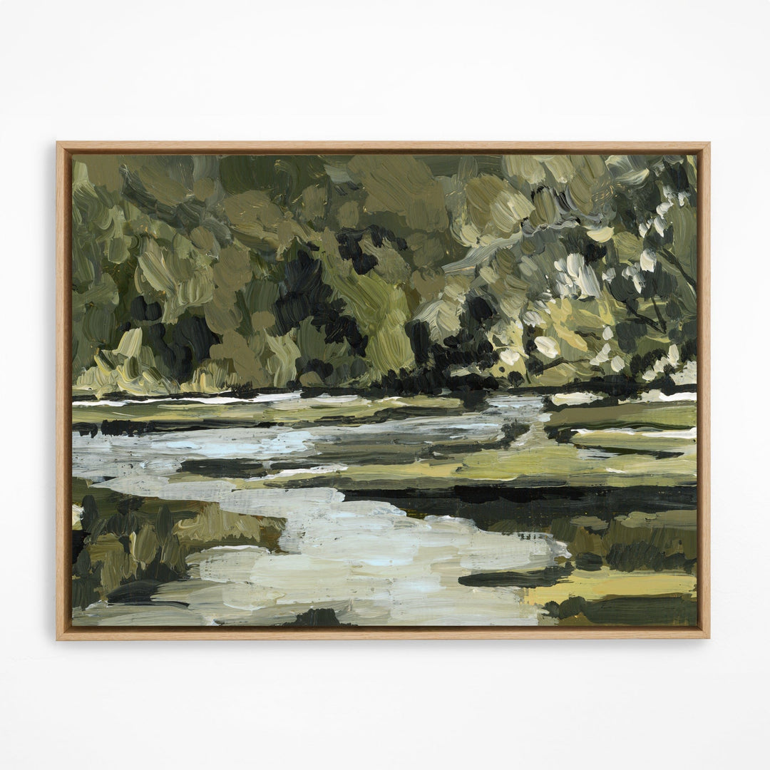 Helford estuary painting in natural frame