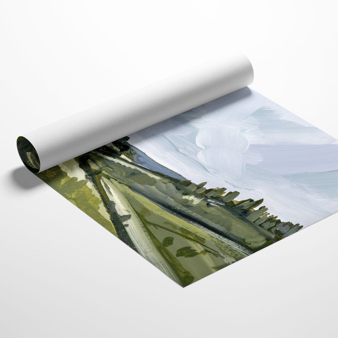 Rolled canvas print of Italian hills landscape
