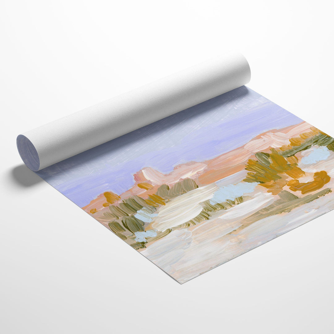 JT-Moon rolled canvas art print featuring a landscape painting