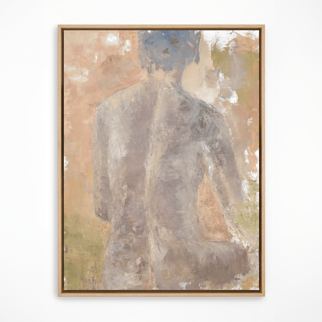 Lady-in-Waiting painting, natural frame, back view