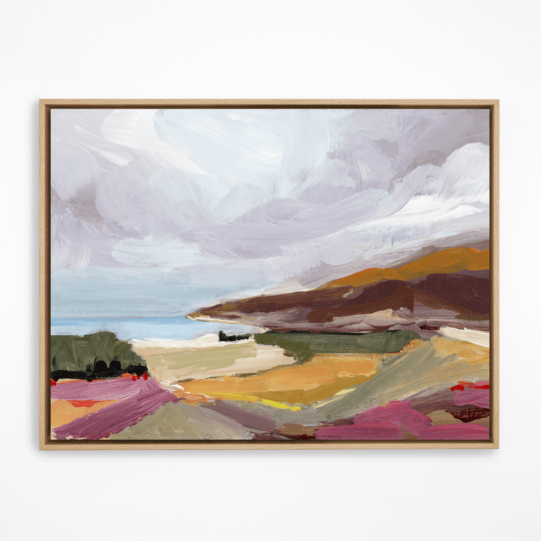 Little Sur landscape painting in a natural frame