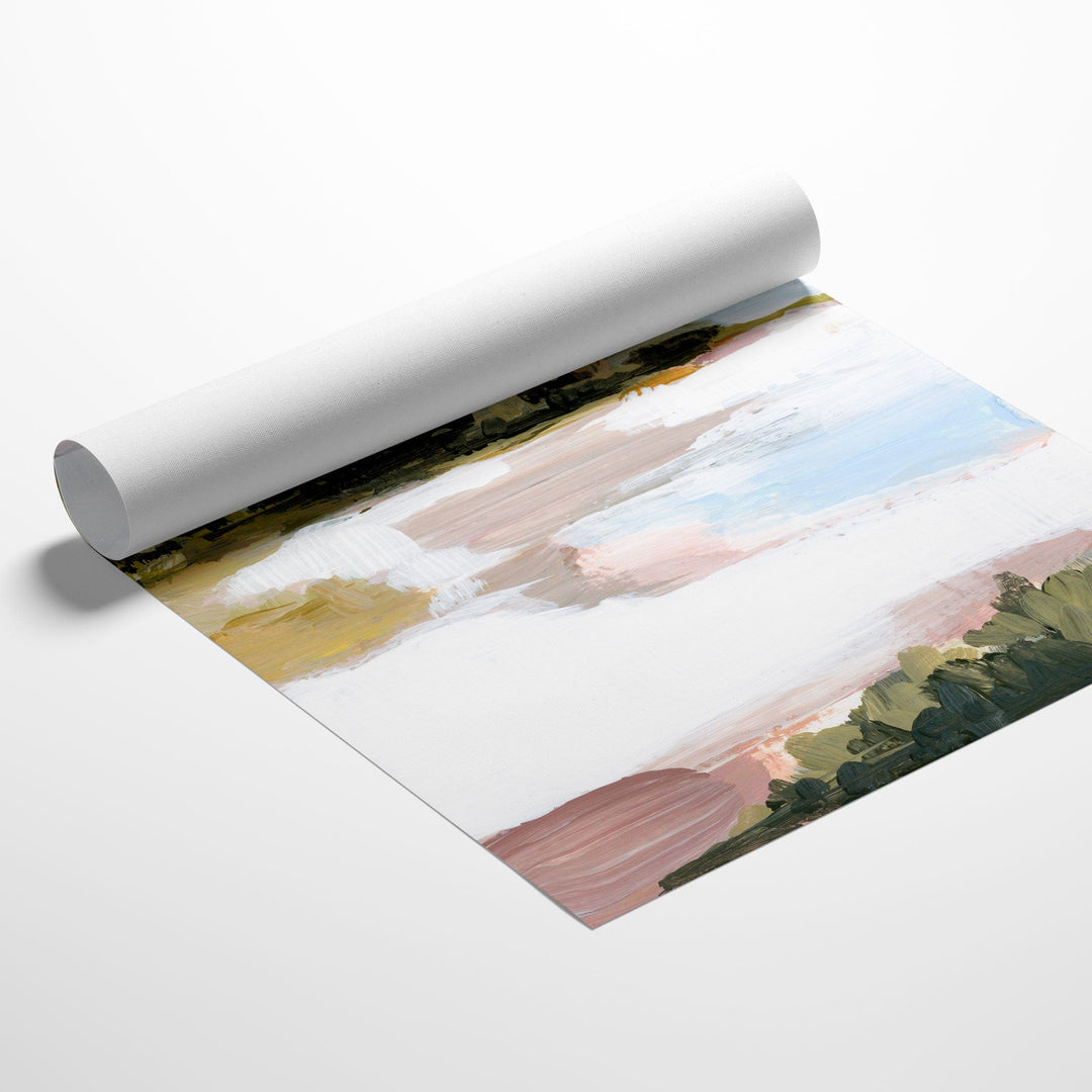 Lost Beach rolled canvas print of abstract landscape