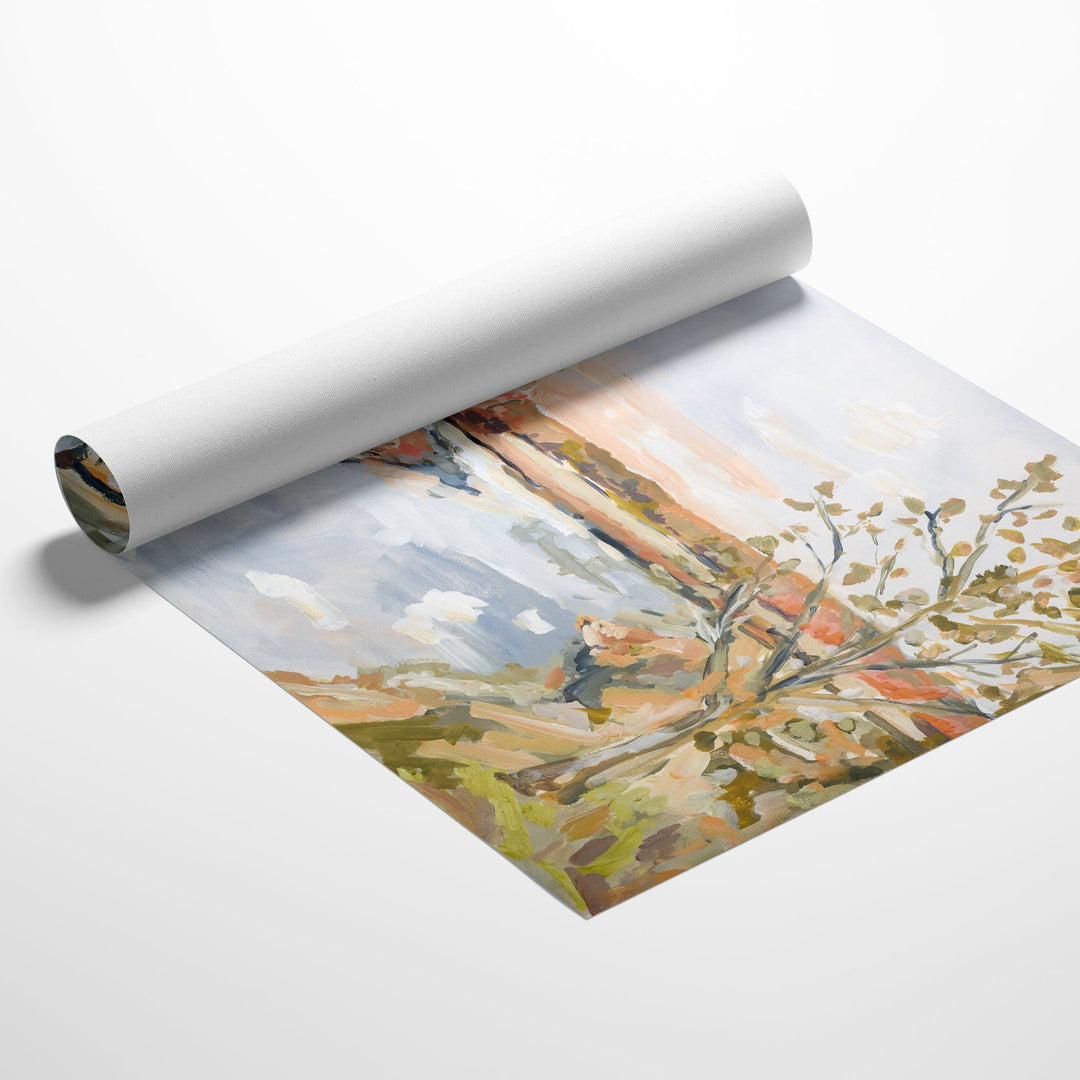 Maine River landscape canvas print rolled