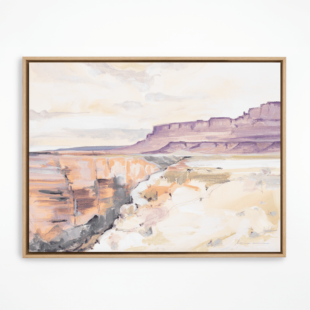 Marble Canyon painting in a natural frame