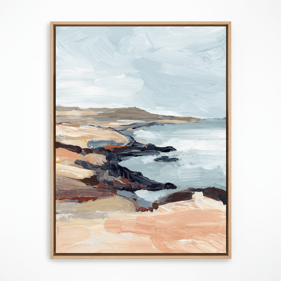 Maui Coast framed painting of beach scene