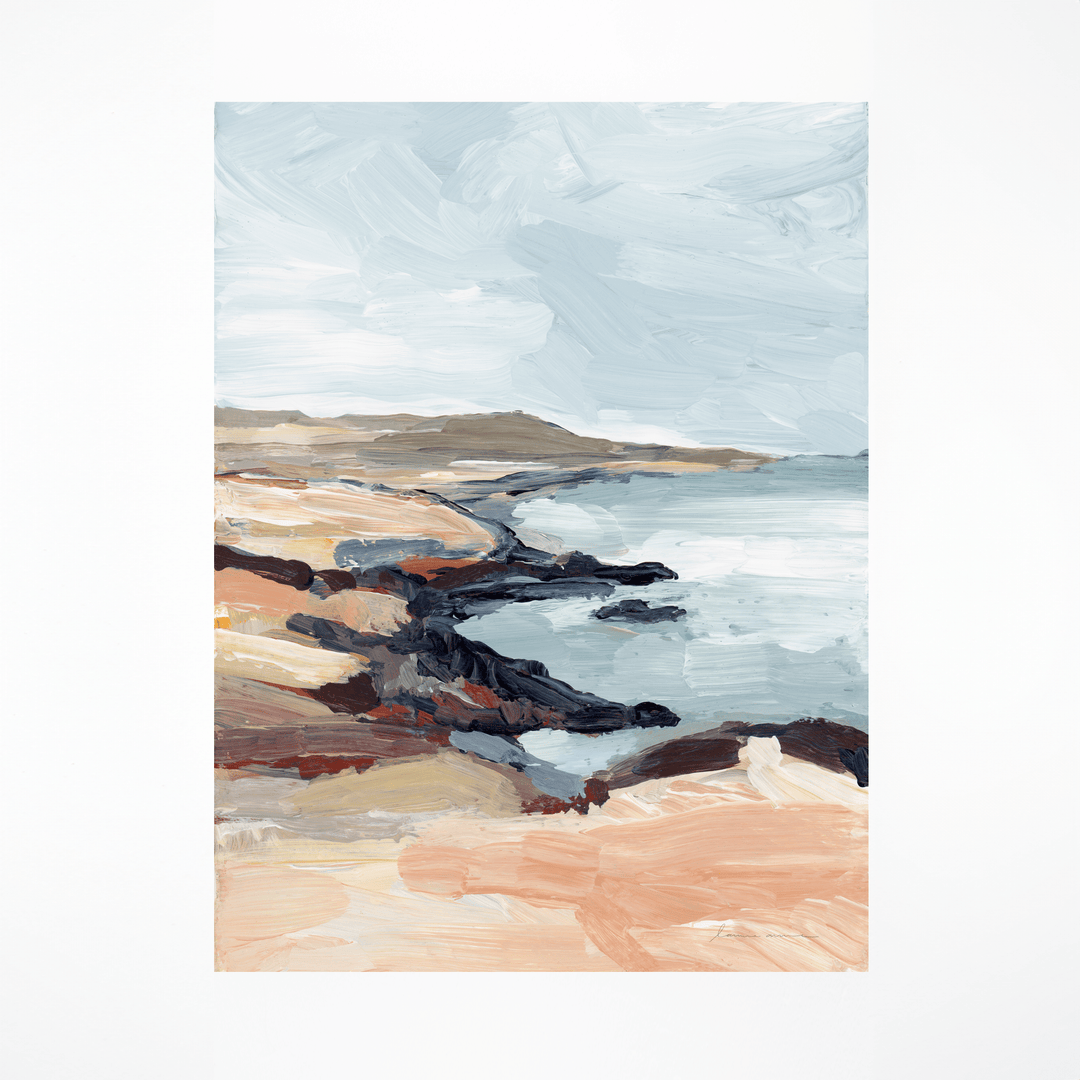 abstract coastal landscape painting