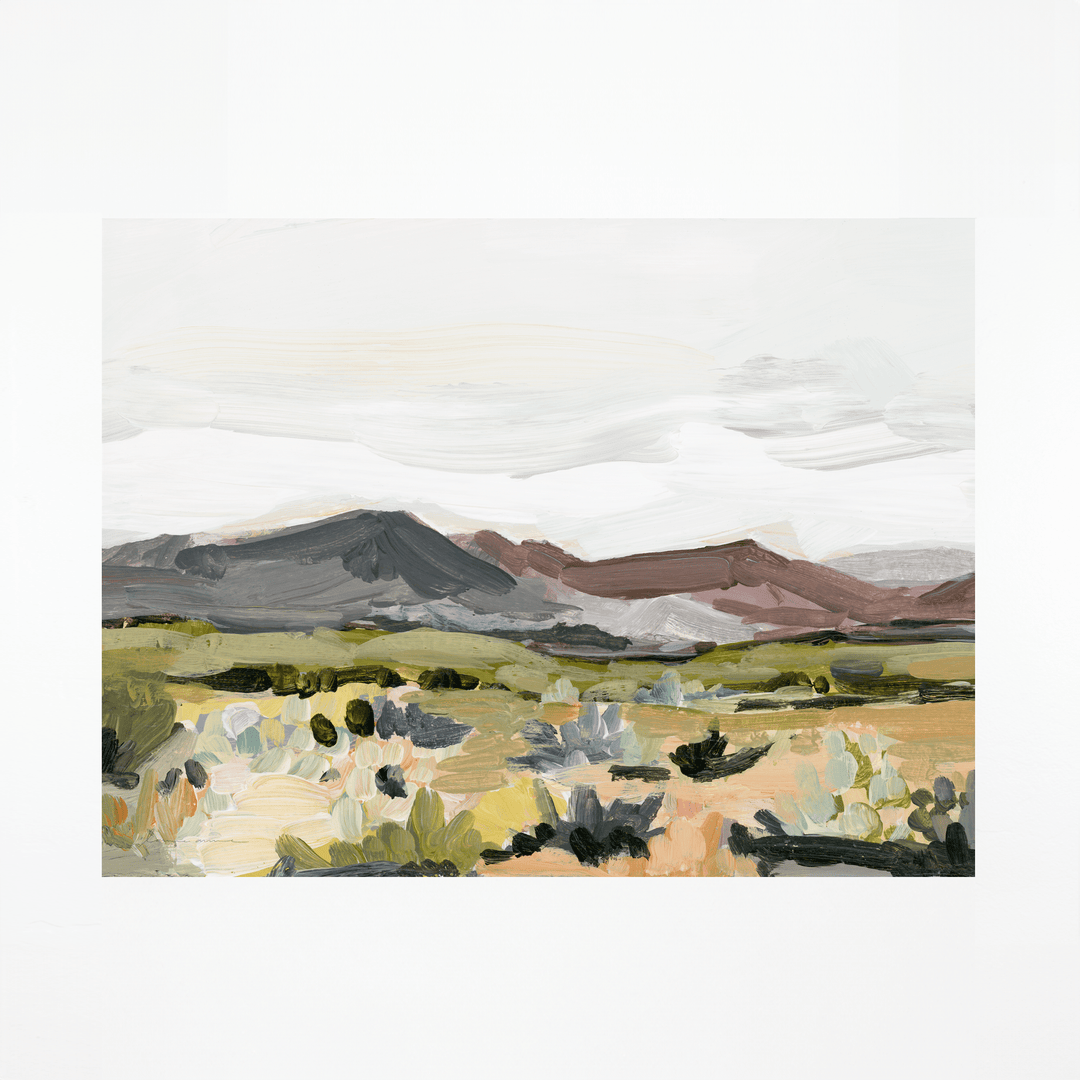 Mauve Desert landscape print