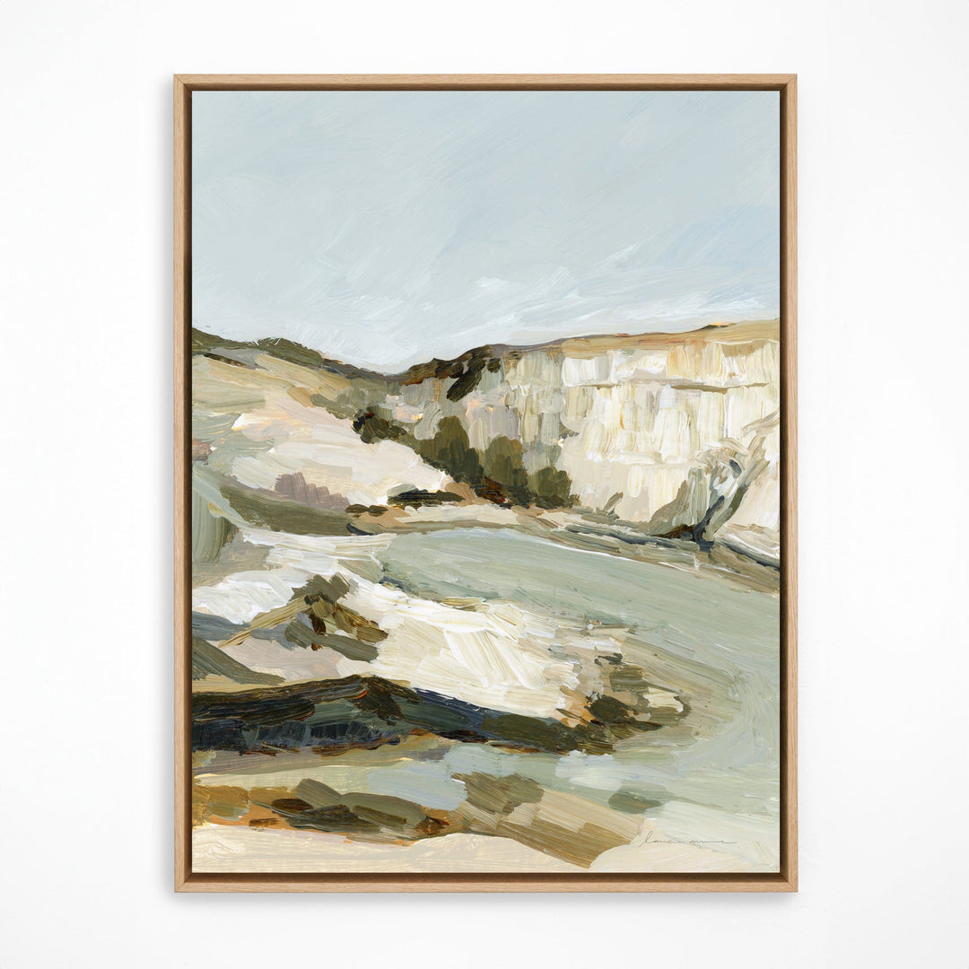Milos natural framed landscape painting