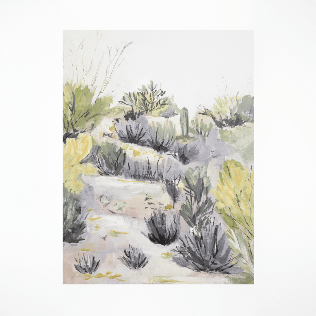 Morning desert landscape art print