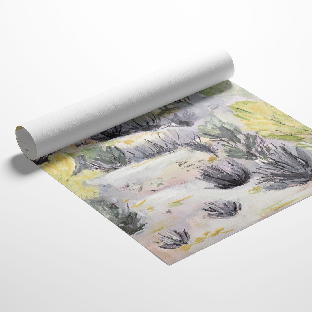 Morning Desert landscape rolled canvas art print