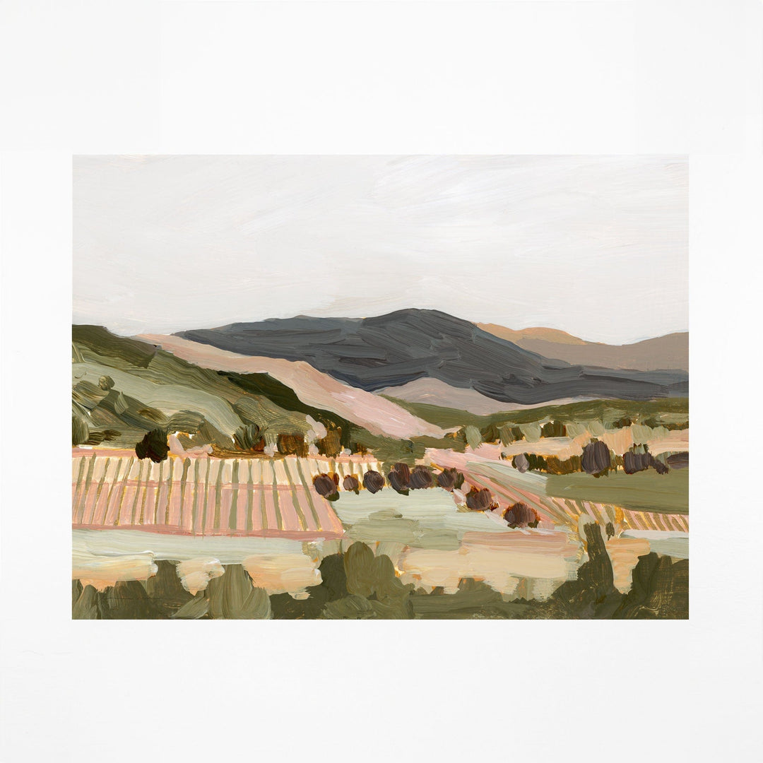 Napa Valley landscape painting print
