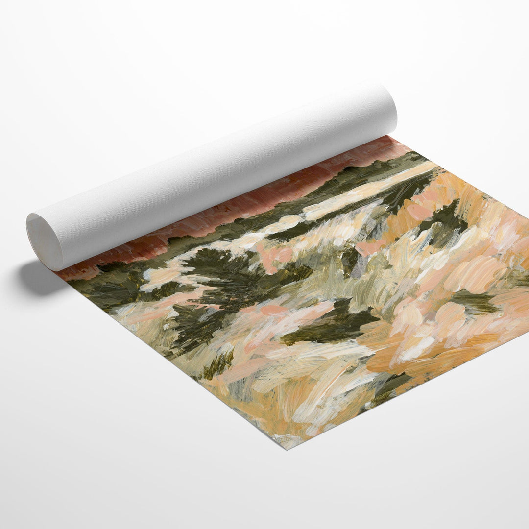 Ochre Coast rolled canvas art print