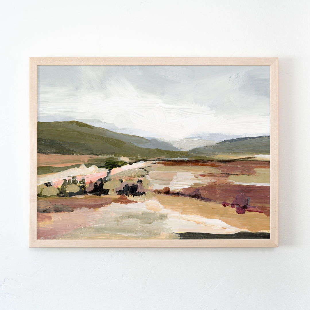 Olive Hills abstract landscape painting