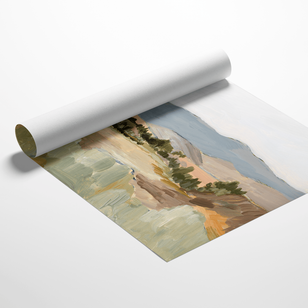 Rolled canvas art print of Oregon hills