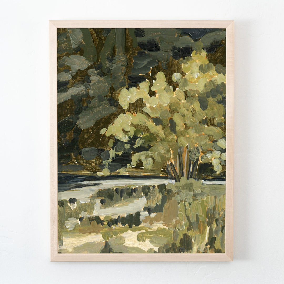 Oregon river landscape painting