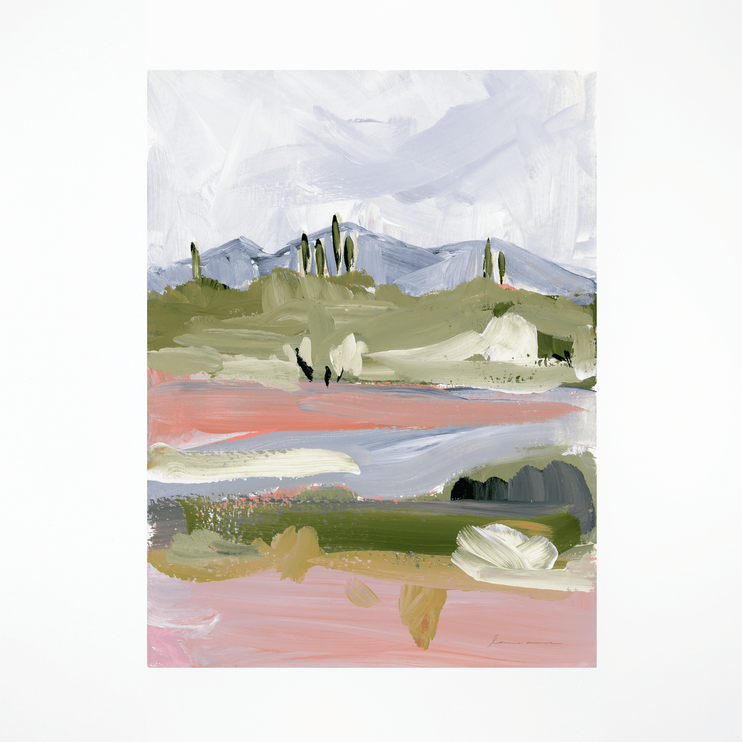 Periwinkle Desert landscape art print