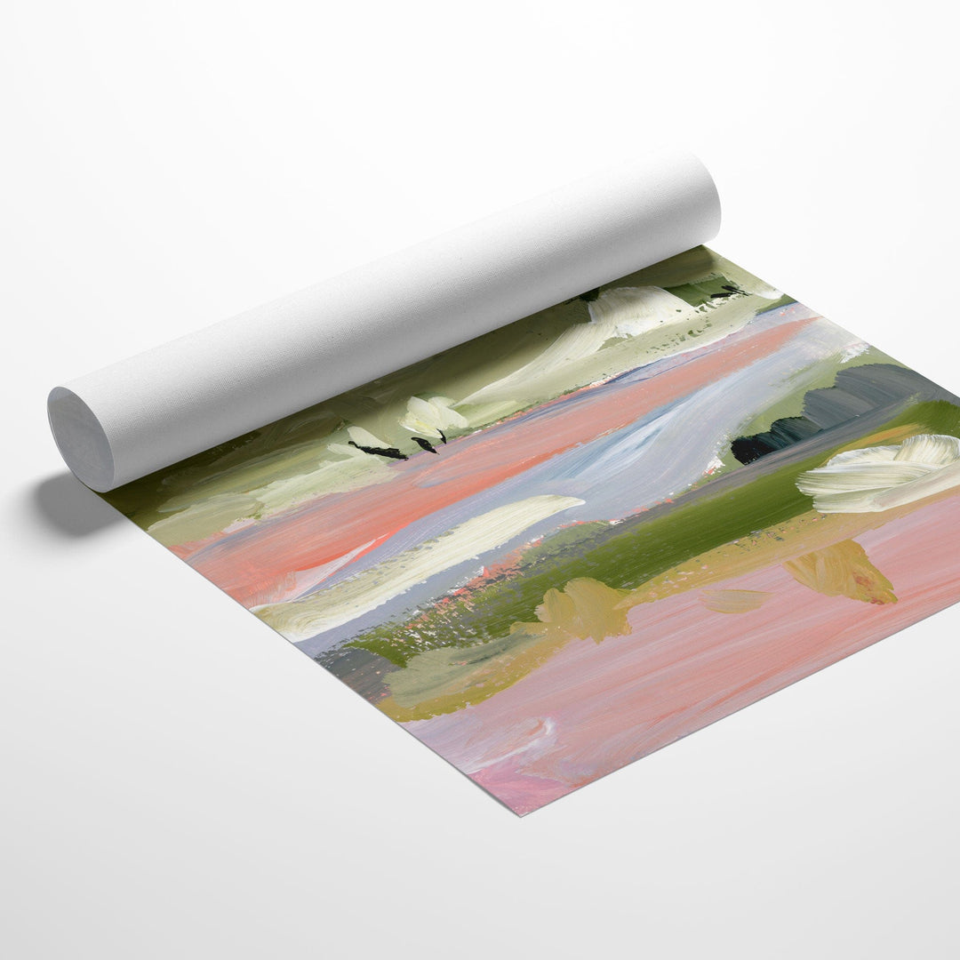 Periwinkle Desert rolled canvas art print