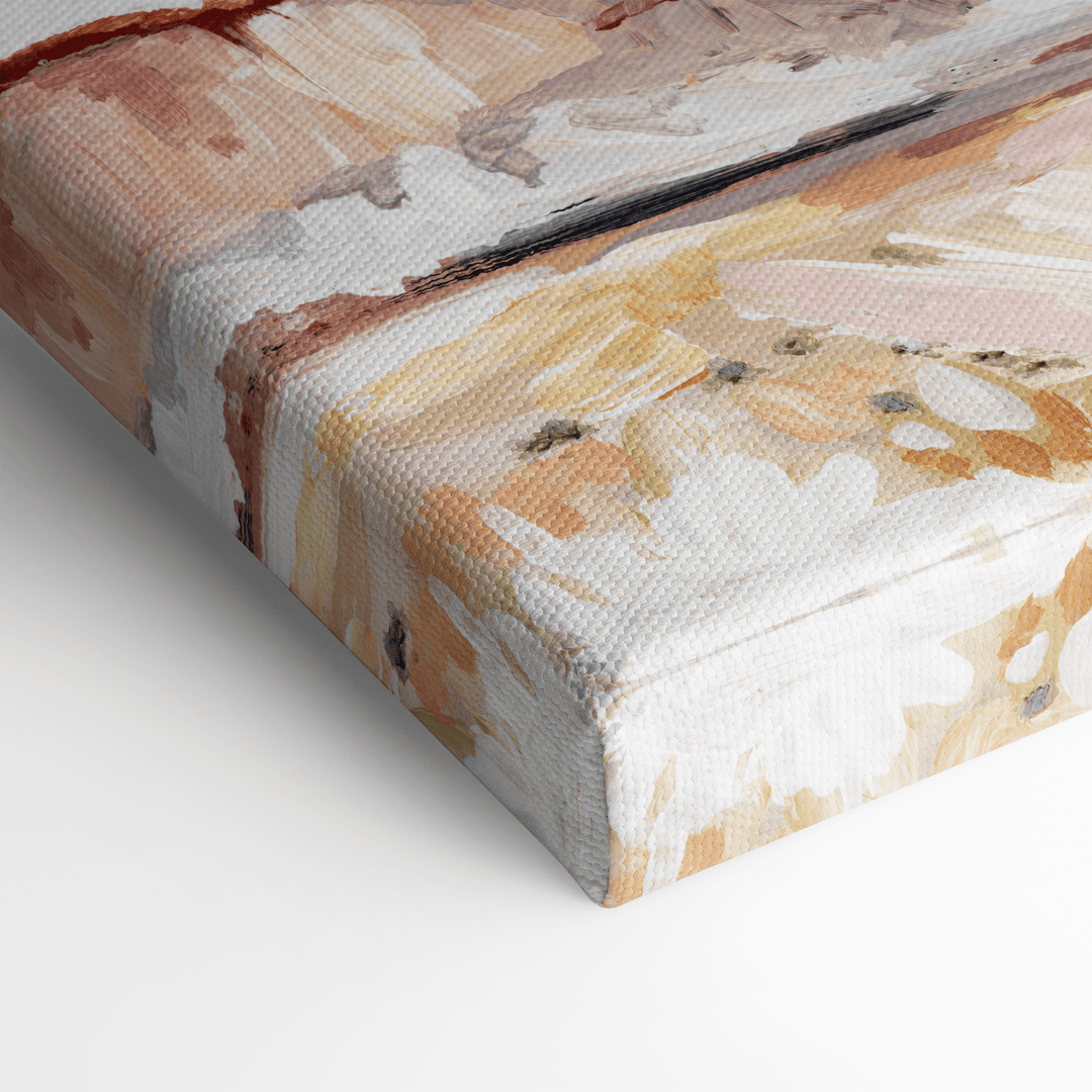 Plateau printed canvas art with visible border