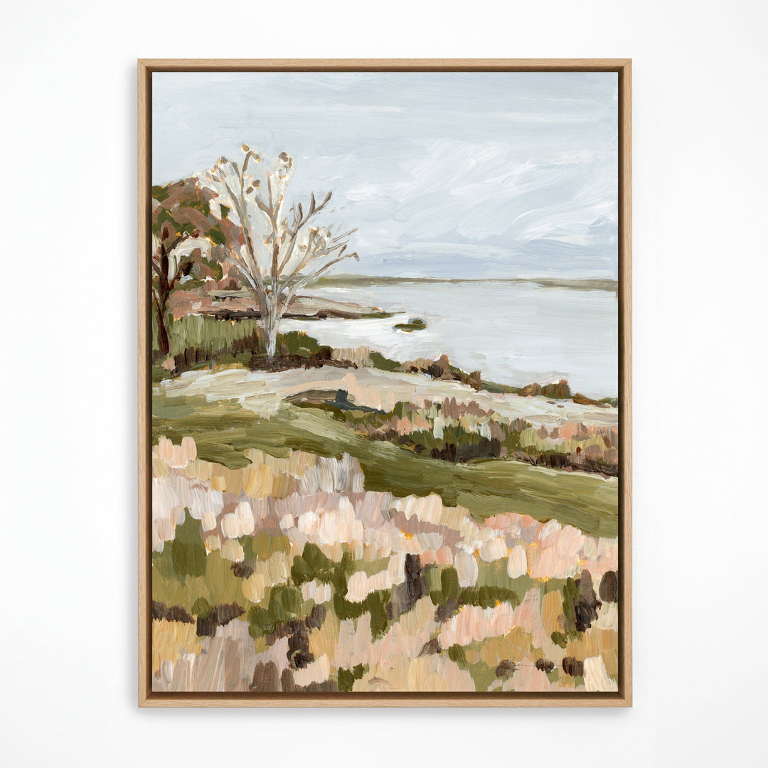 Portland landscape painting in natural frame