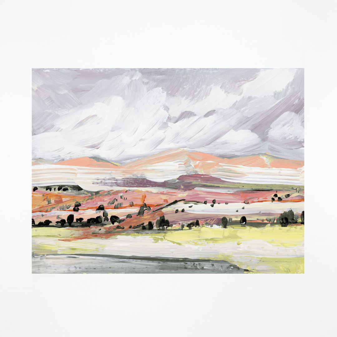 Rainbow Valley print - abstract landscape painting