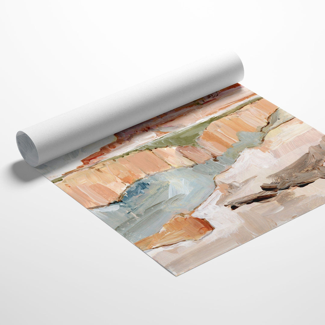 Ravine abstract art print on rolled canvas