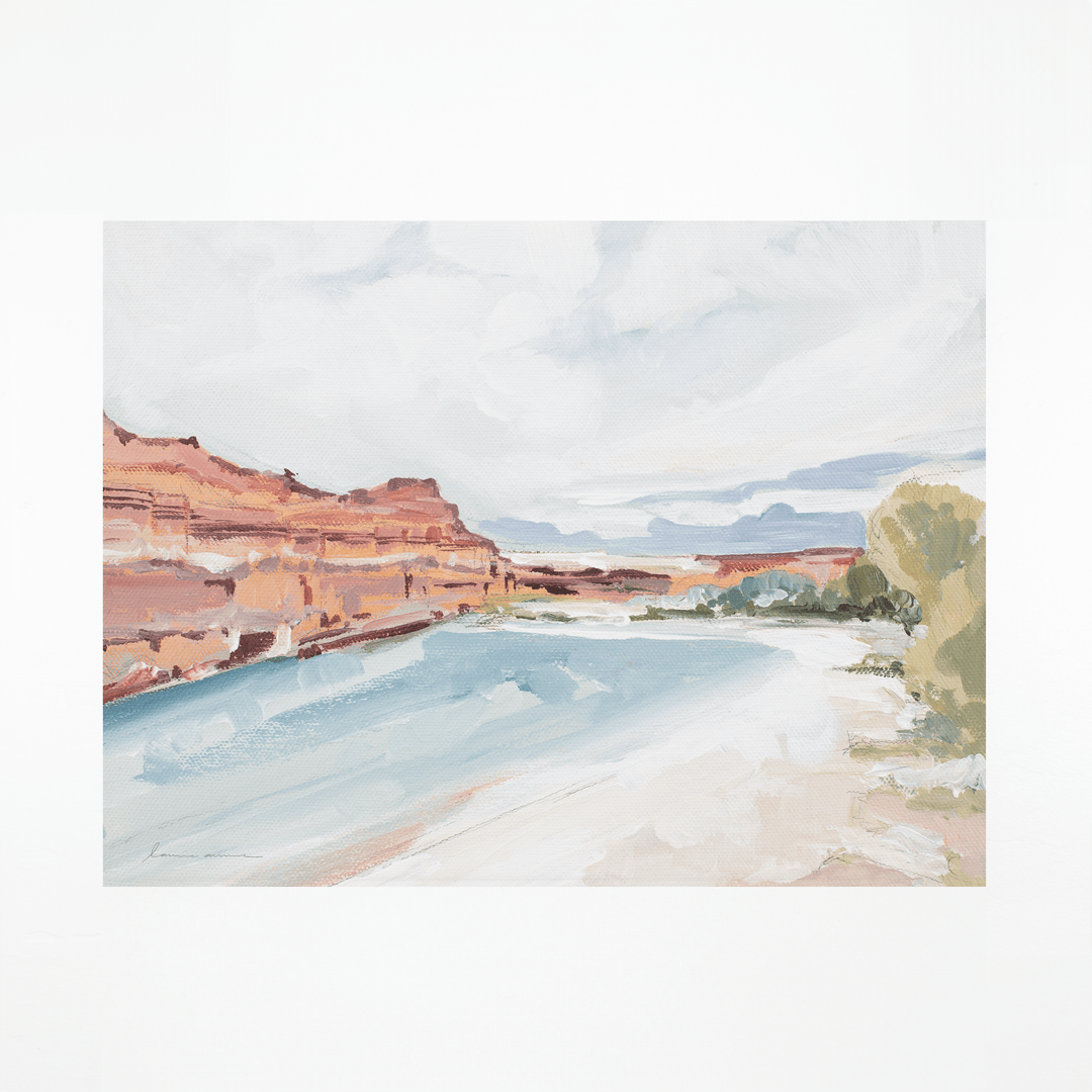 River canyon landscape print