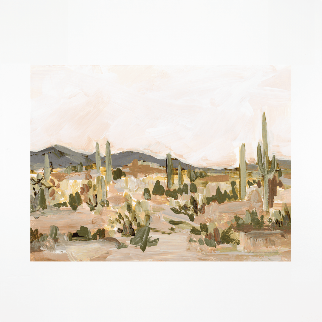 Saguaro desert landscape print