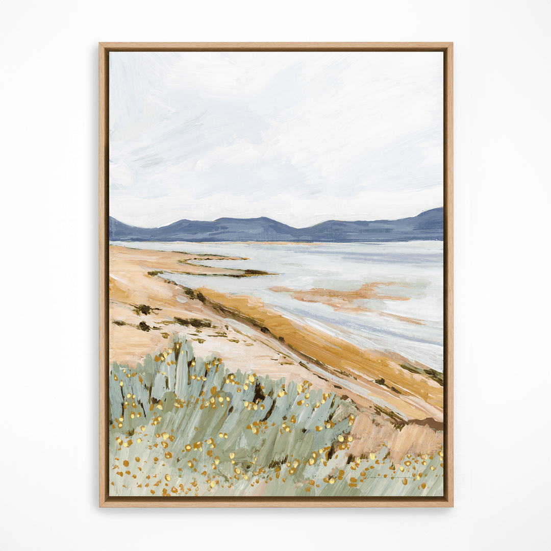 Salt Basin landscape painting in natural frame