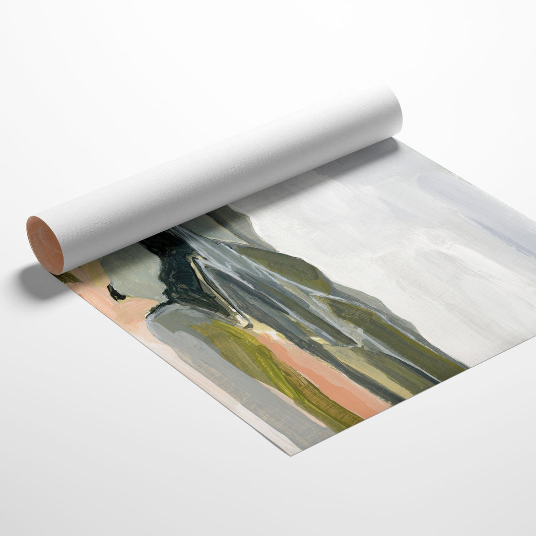 Rolled canvas print of abstract trails