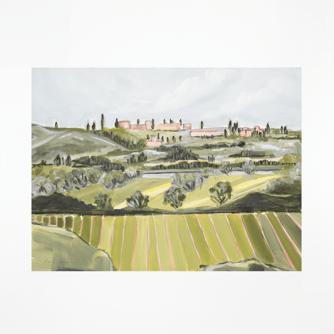 Tuscan hills landscape print