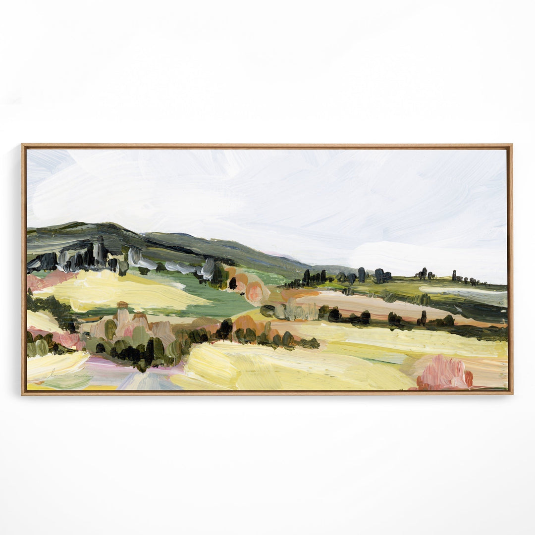 Tuscany landscape painting in a frame