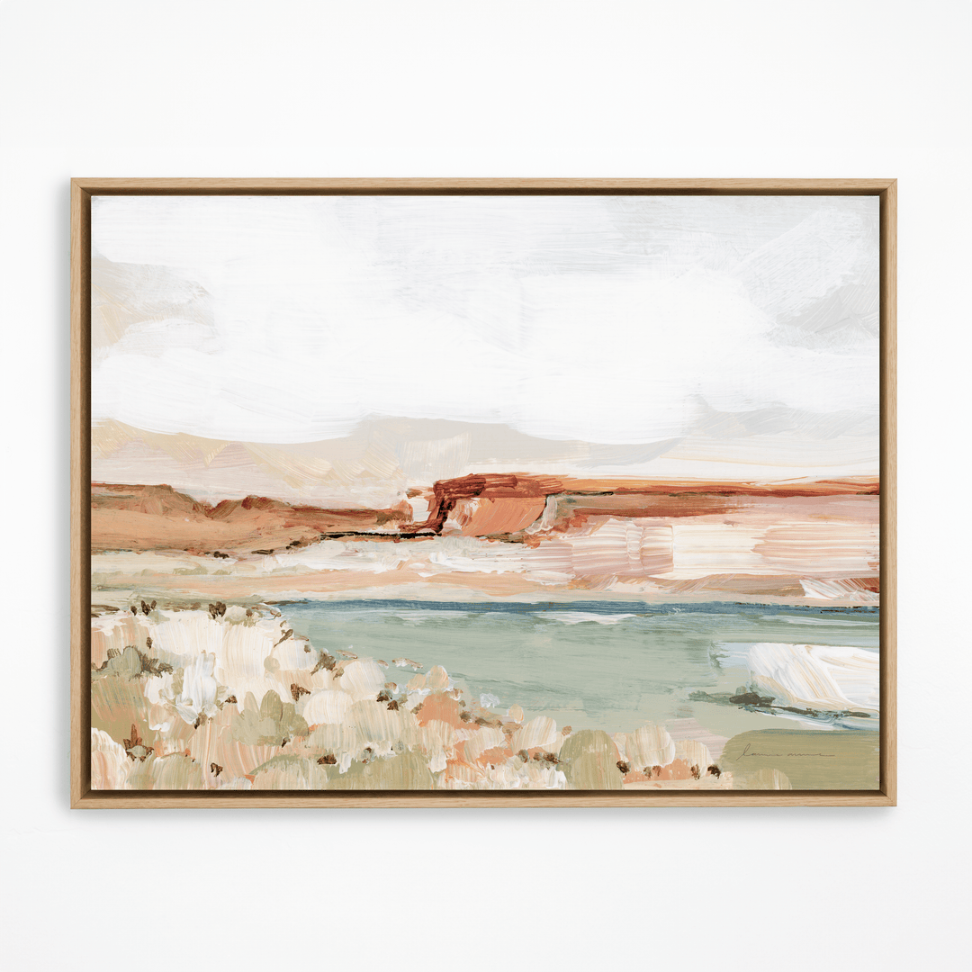Vermillion Cliffs landscape painting in a natural frame.