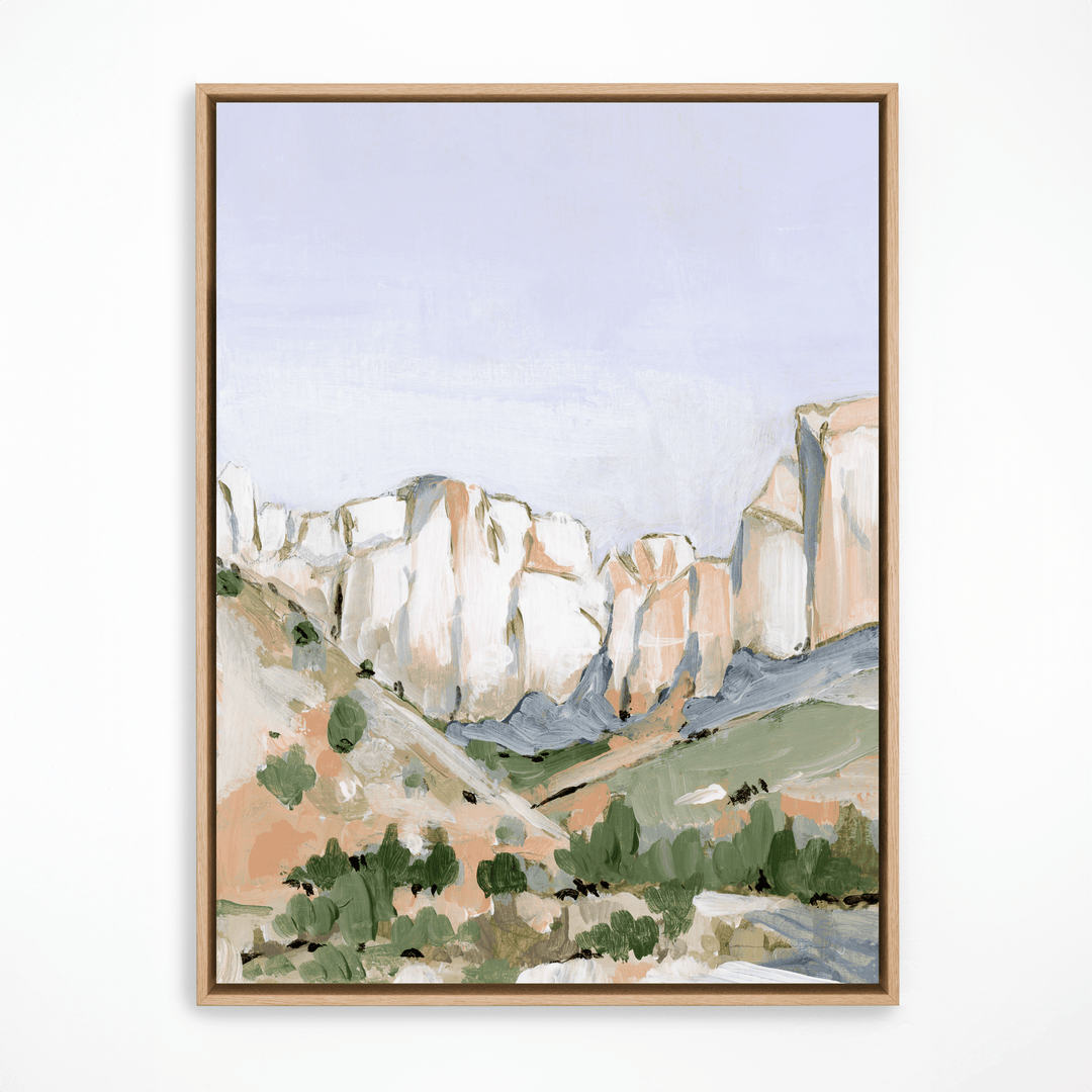 Zion National Park landscape painting in natural frame