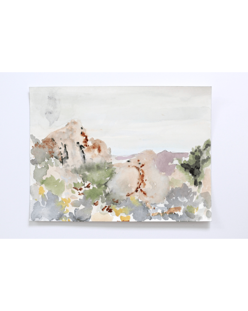 Watercolor landscape painting, October 29, 2017.